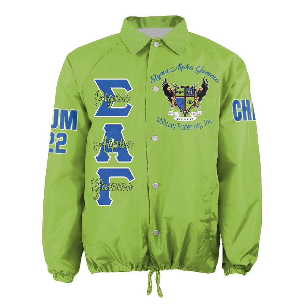 Sigma Alpha Gamma Green Crossing Jacket Original Style