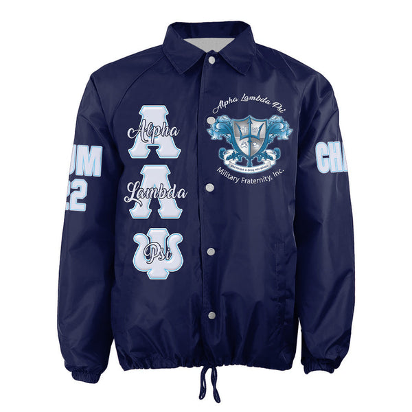 Alpha Lambda Psi Navy Blue Crossing Jacket Original Style
