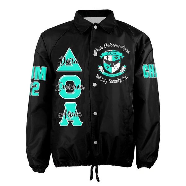 Delta Omicron Alpha Black Crossing Jacket Original Style