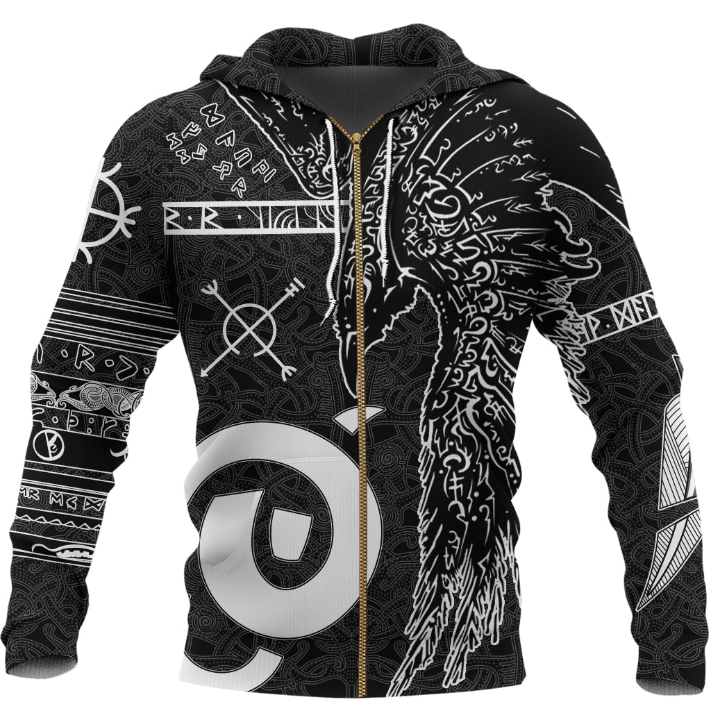 Heren Viking Zip Hoodie Norse Mythology Viking Tattoos