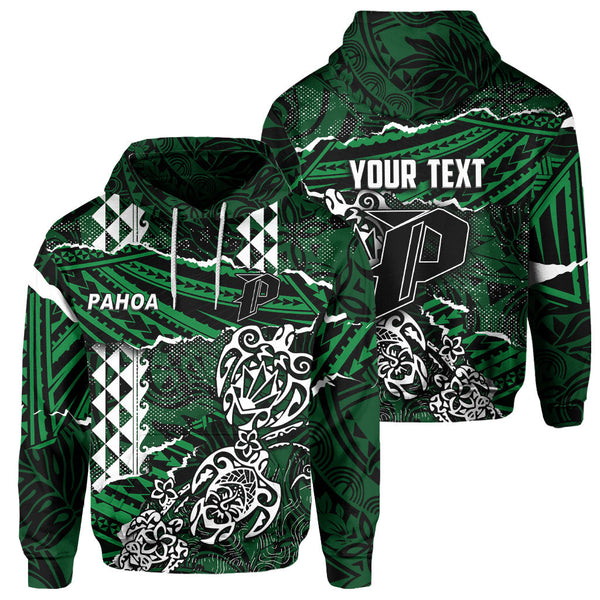 Hawaii Pahoa High & Intermediate School Custom Hoodie Polynesian Turtle Style