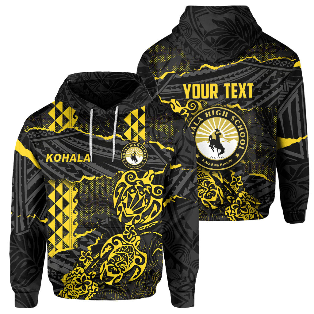 Hawaii Kohala High School Custom Hoodie Polynesian Turtle Style