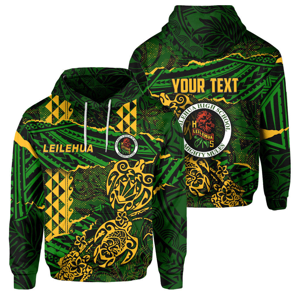 Hawaii Leilehua High School Custom Hoodie Polynesian Turtle Style