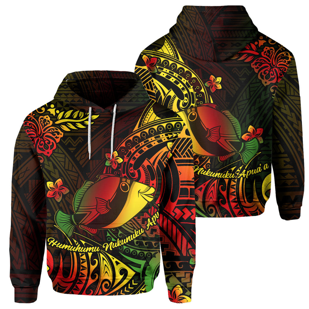 Hawaii Humuhumu Fish Hoodie Reggae Style