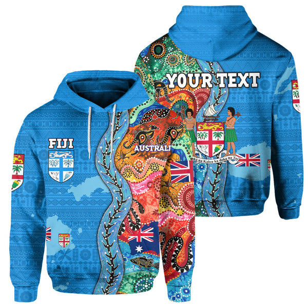 Custom Fiji Tapa & Australia Aboriginal Hoodie