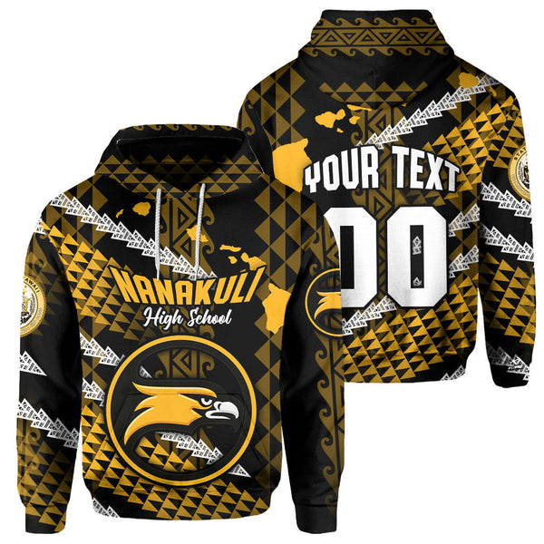 Hawaii Nanakuli High School Custom Hoodie Map Style