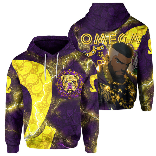 Fraternity Hoodie - Omega Psi Phi Bulldog Hoodie Thunder Style