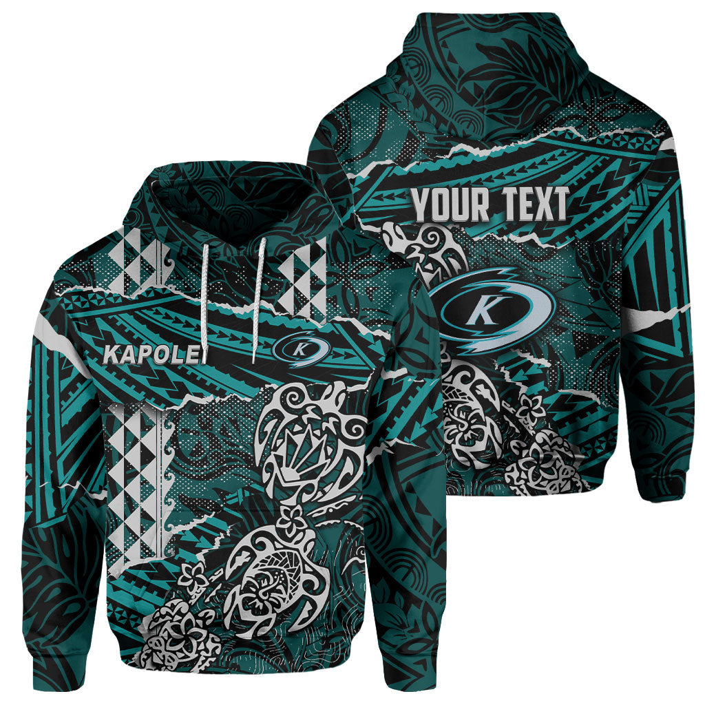 Hawaii Kapolei High School Custom Hoodie Polynesian Turtle Style