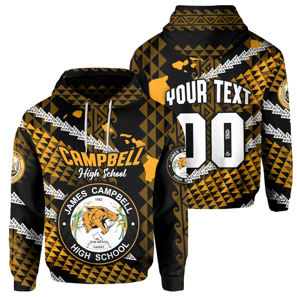 Hawaii James Campbell High School Custom Hoodie Map Style