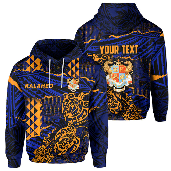 Hawaii Kalaheo High School Custom Hoodie Polynesian Turtle Style