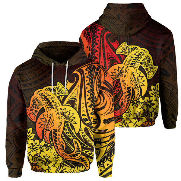 Hawaii Hammerhead Shark Hoodie Reggae Style