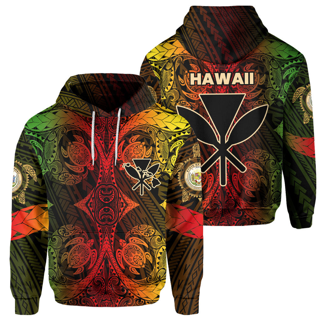 Kanaka Maoli Hawaii Hoodie Reggae Style