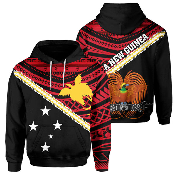 Papua New Guinea Hoodie Polynesian Flag Style