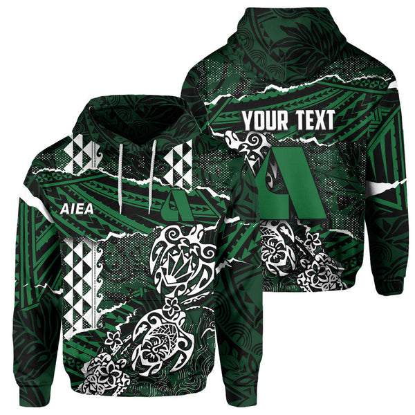 Hawaii Aiea High School Custom Hoodie Polynesian Turtle Style