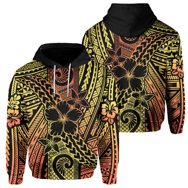 Hawaiian Reggae Hoodie Polynesian Hibiscus Style