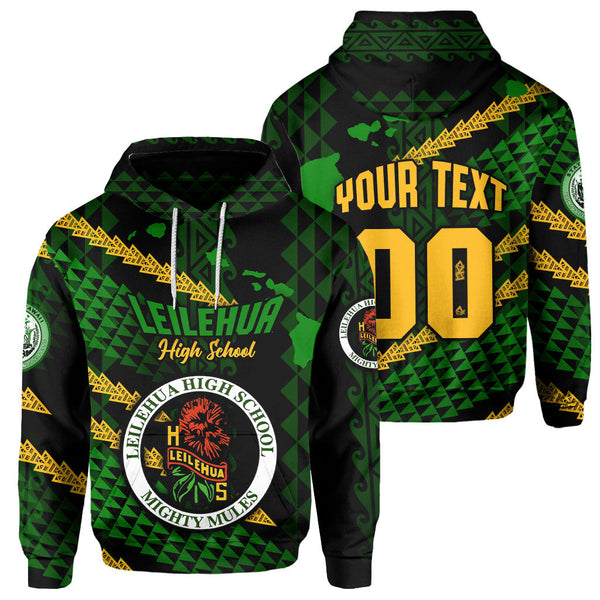 Hawaii Leilehua High School Custom Hoodie Map Style