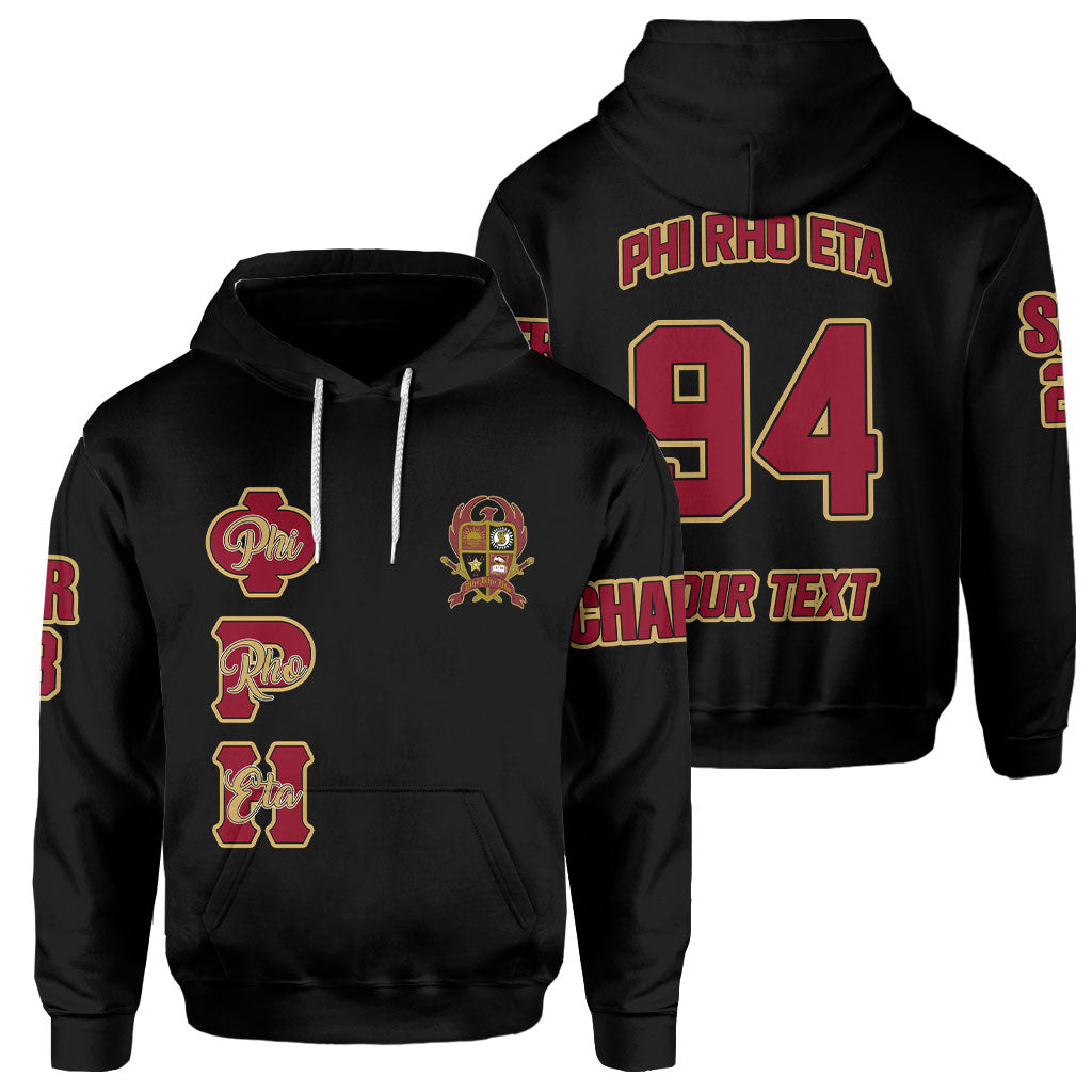 Fraternity Hoodie - Personalized Phi Rho Eta Hoodie Original Dark Style