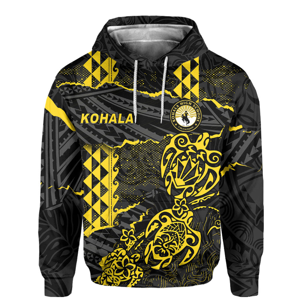 Hawaii Kohala High School Custom Hoodie Polynesian Turtle Style