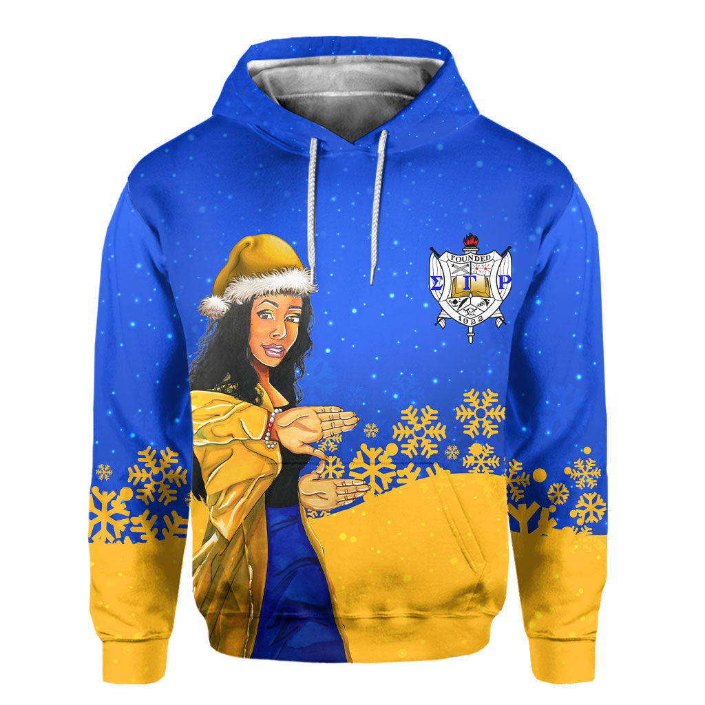 Sorority Hoodie - Sigma Gamma Rho Christmas Girl Hoodie Pretty Poodles Style