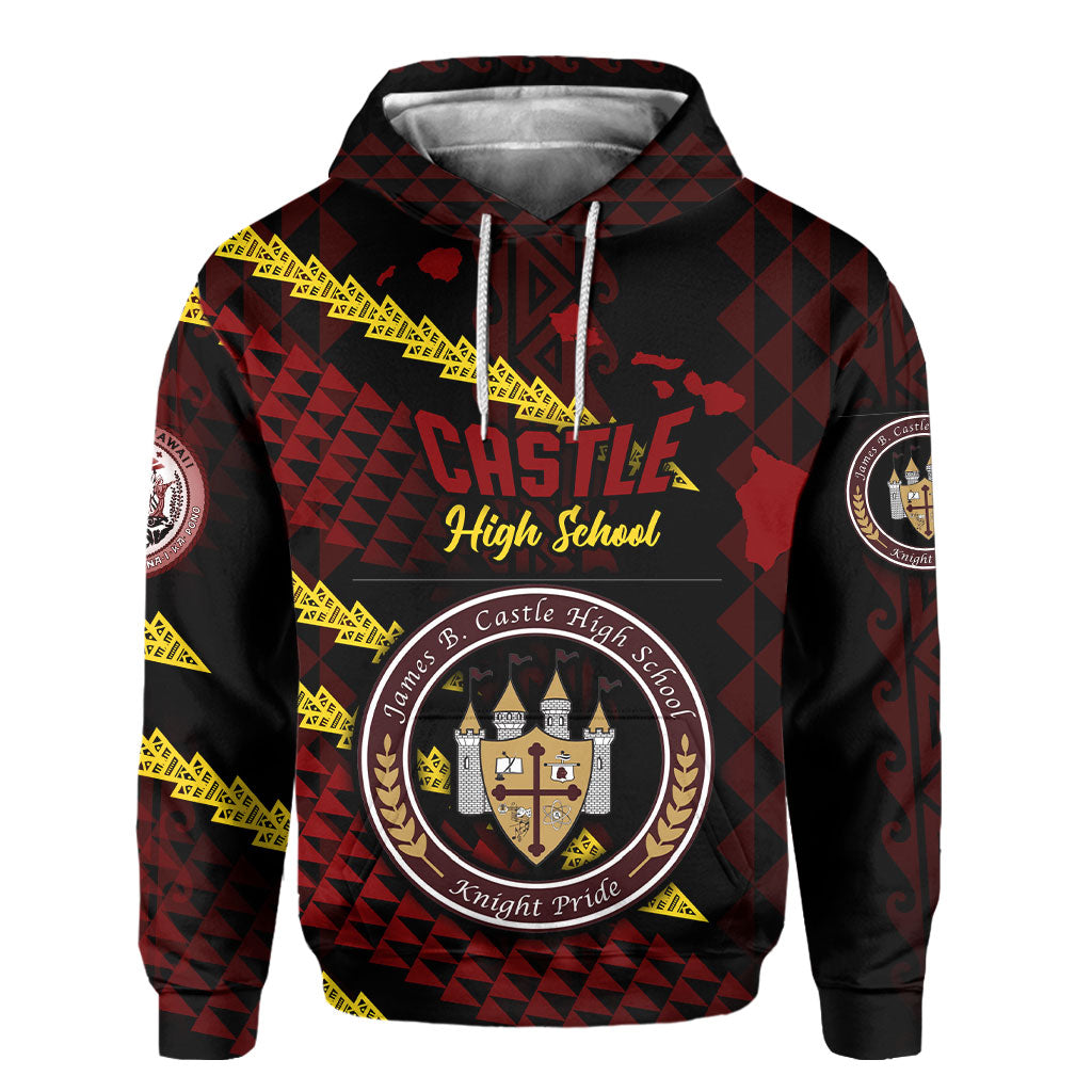 Hawaii Castle High School Custom Hoodie Map Style