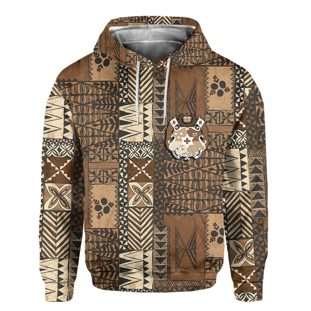 Custom Tonga Hoodie Ngatu Tapa Style