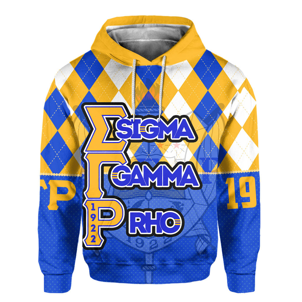 Sorority Hoodie - Christmas Sigma Gamma Rho Girl Hoodie Rhombus Pattern Style