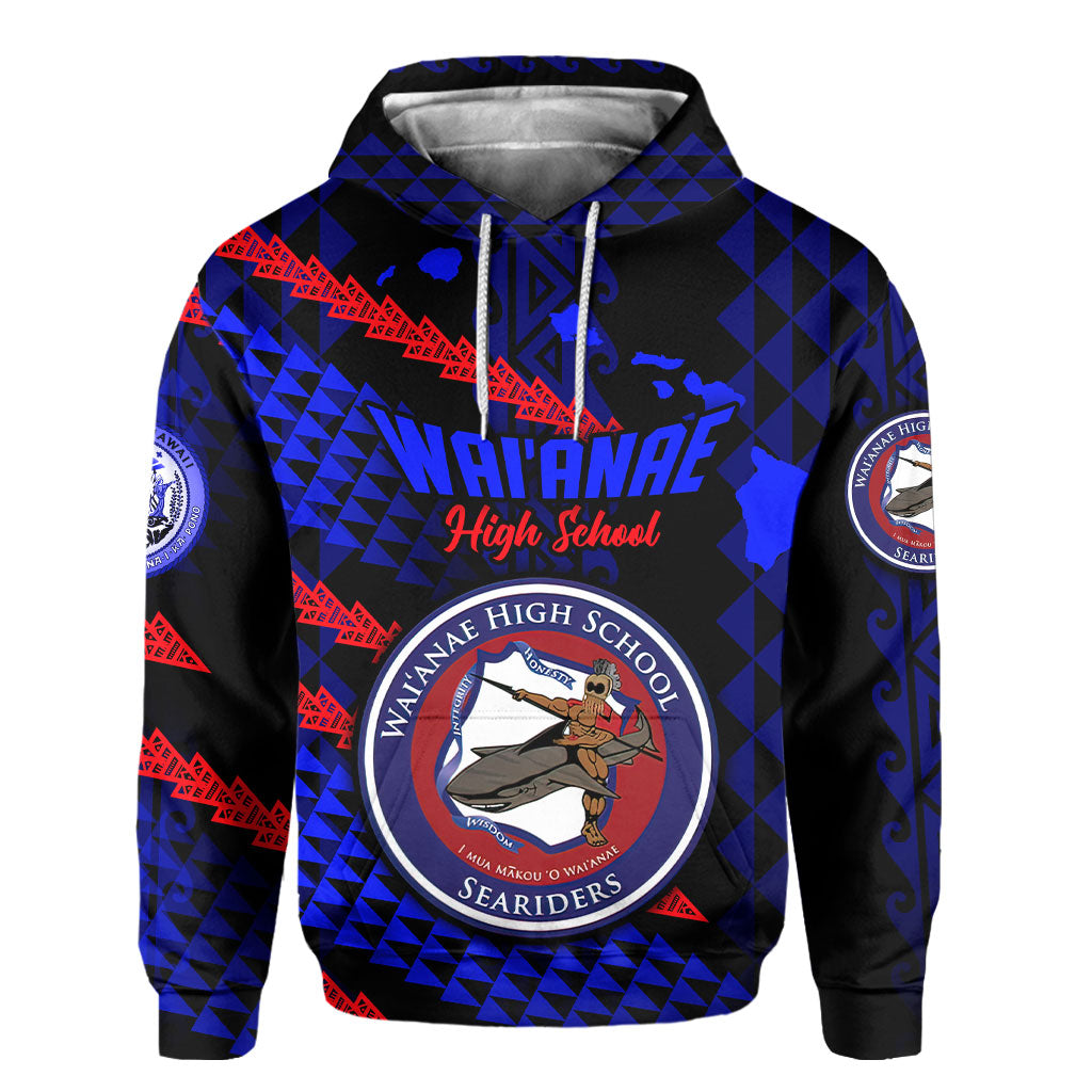 Hawaii Waianae High School Custom Hoodie Map Style