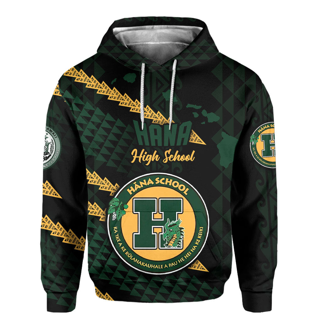 Hawaii Hana High & Elementary School Custom Hoodie Map Style