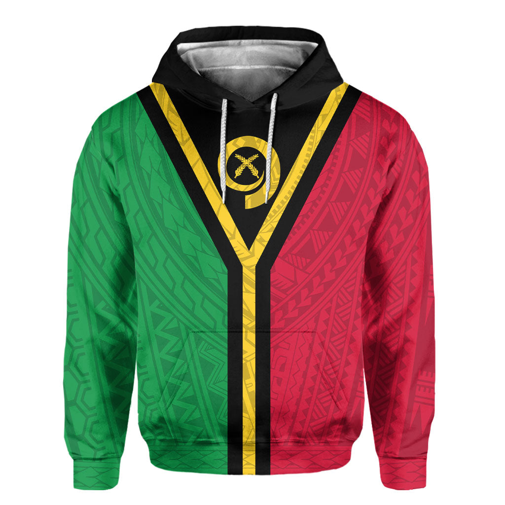 Vanuatu Hoodie Polynesian Flag Style