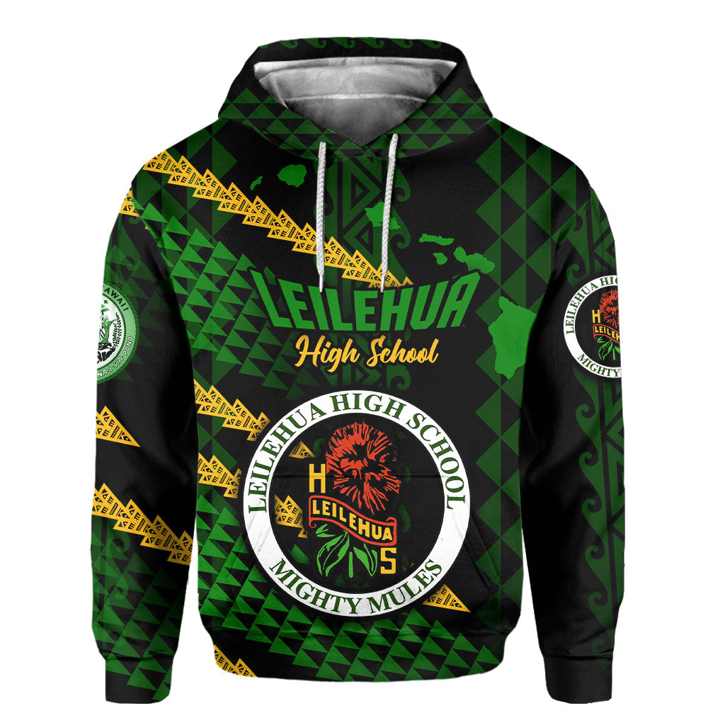 Hawaii Leilehua High School Custom Hoodie Map Style