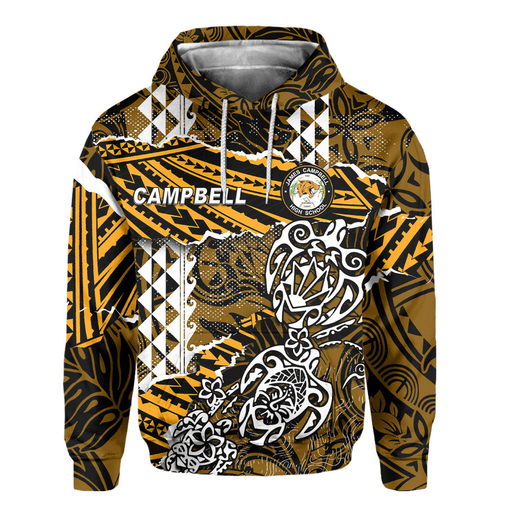 Hawaii James Campbell High School Custom Hoodie Polynesian Turtle Style