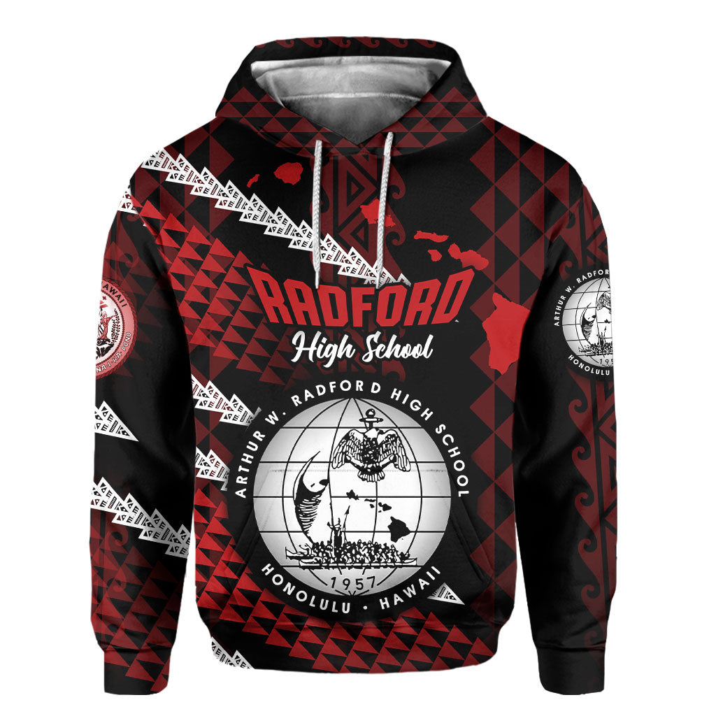 Hawaii Radford High School Custom Hoodie Map Style