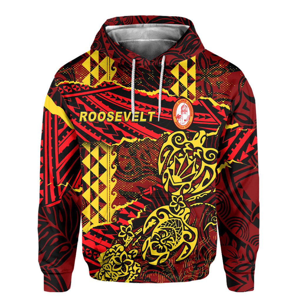 Hawaii Roosevelt High School Custom Hoodie Polynesian Turtle Style