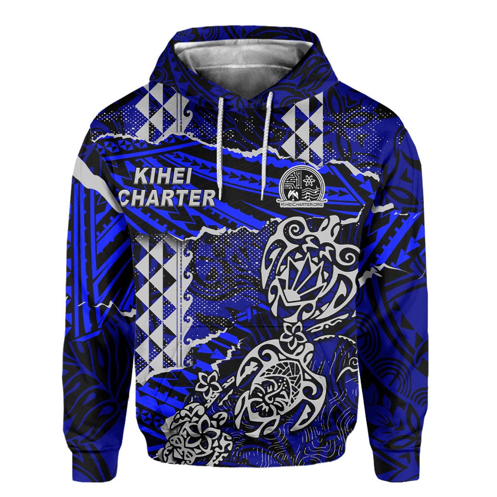 Hawaii Kihei Charter School Custom Hoodie Polynesian Turtle Style