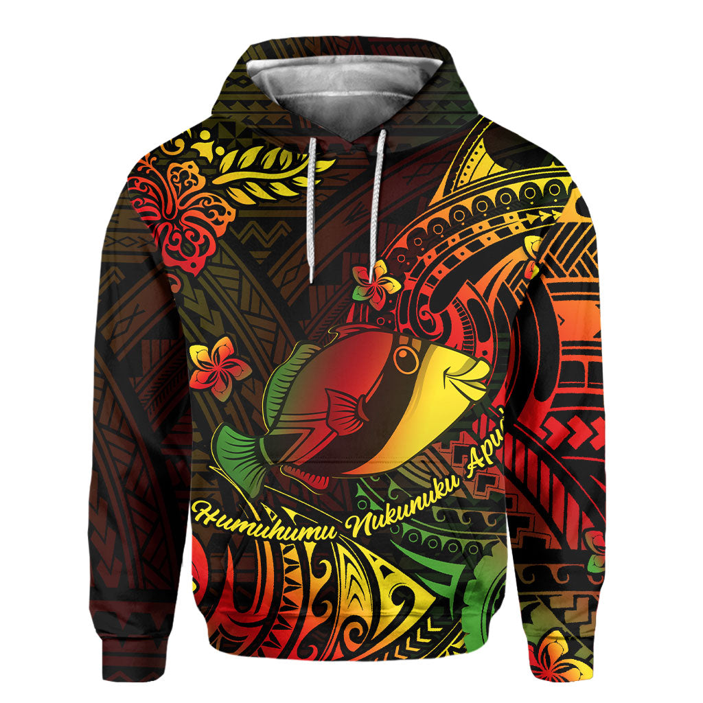 Hawaii Humuhumu Fish Hoodie Reggae Style