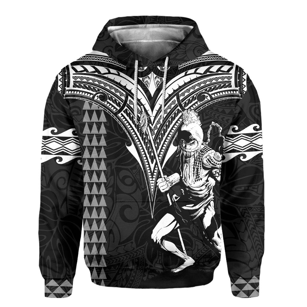 Custom Hawaii Ikaika Warrior Hoodie Polynesian Tattoo Style