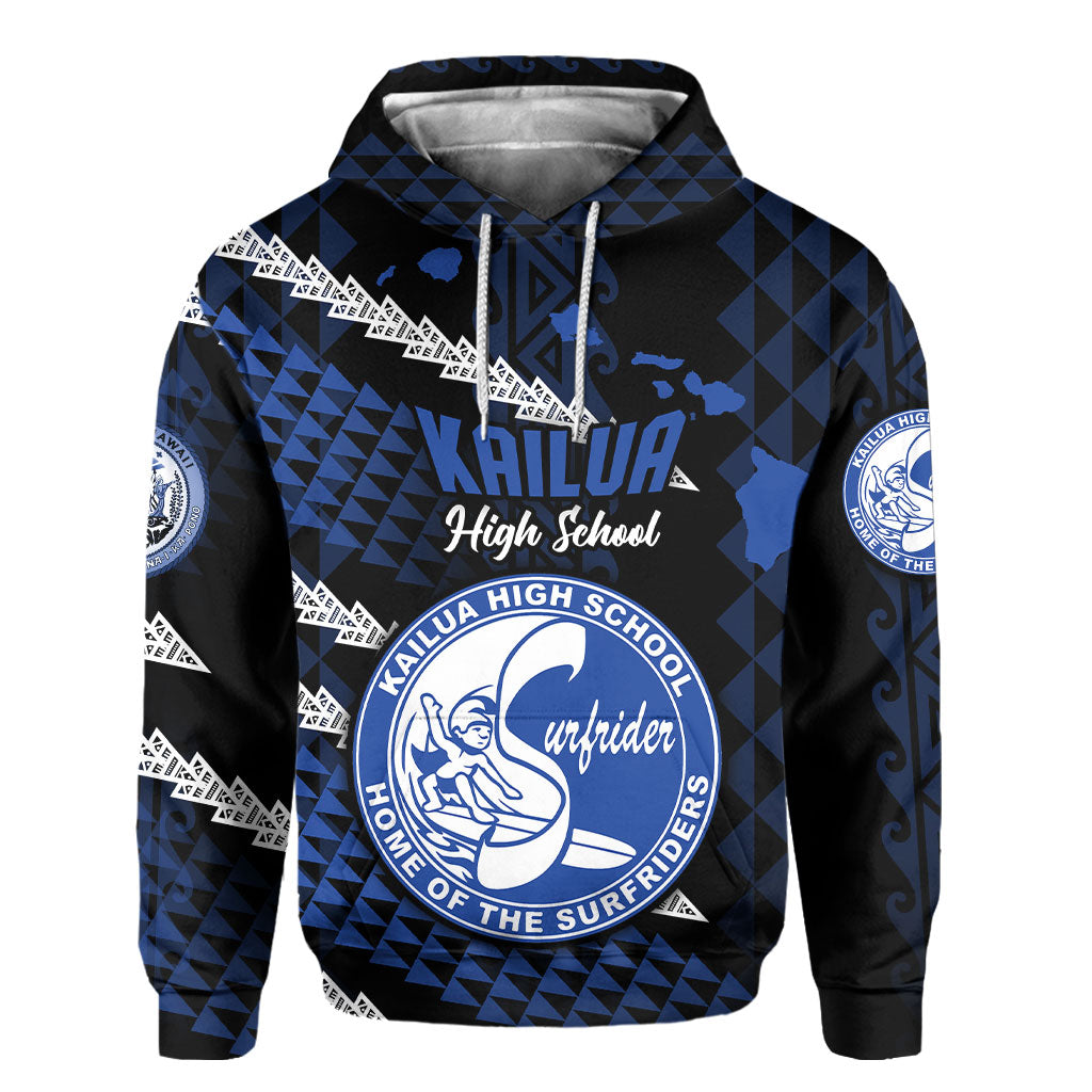 Hawaii Kailua High School Custom Hoodie Map Style