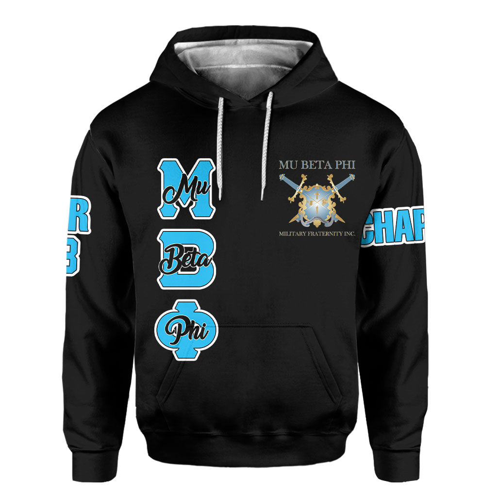 Fraternity Hoodie - Personalized Mu Beta Phi Hoodie Original Dark Style