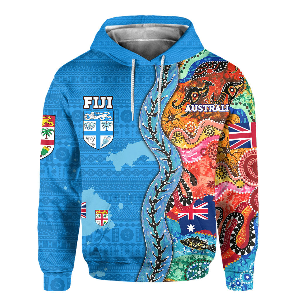 Custom Fiji Tapa & Australia Aboriginal Hoodie