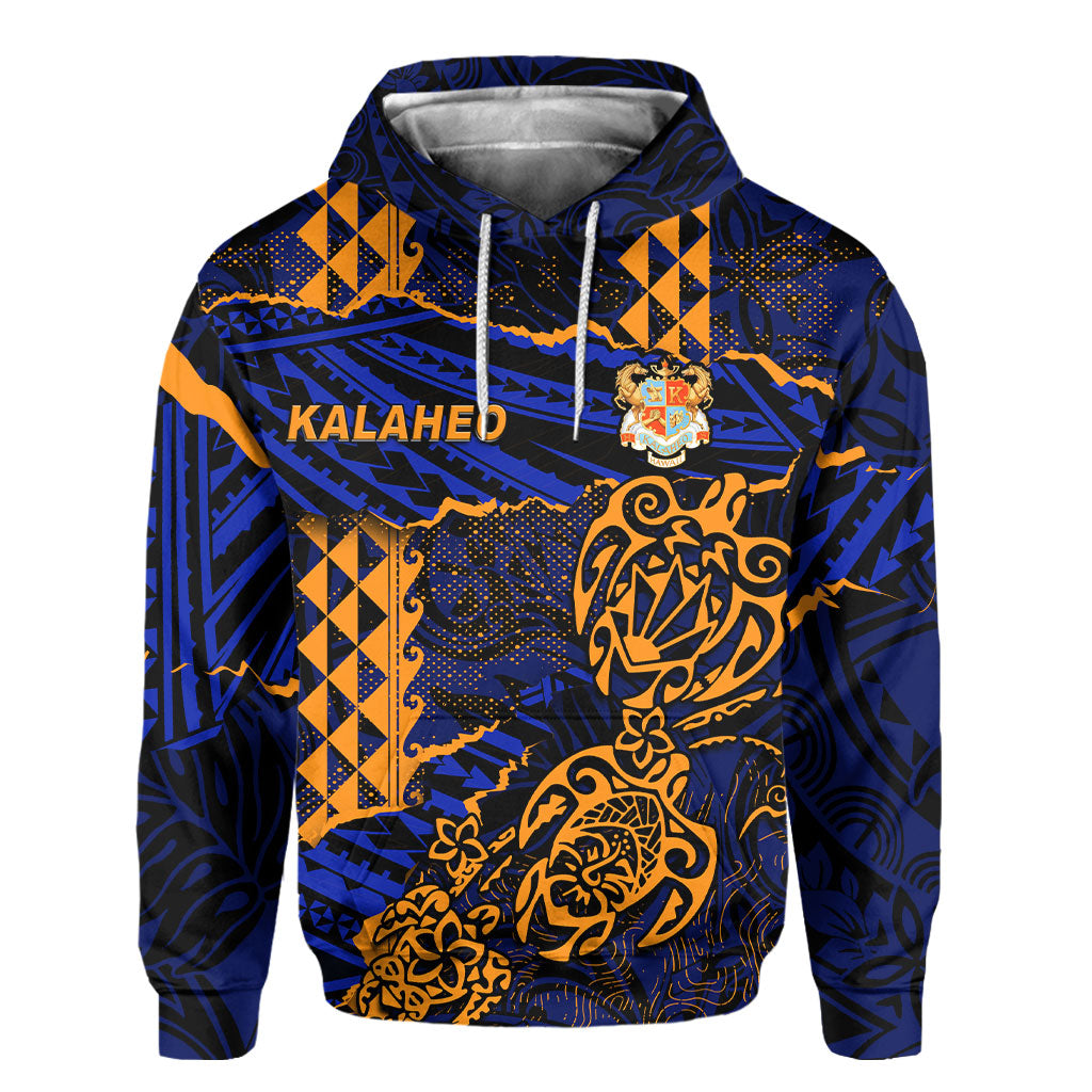 Hawaii Kalaheo High School Custom Hoodie Polynesian Turtle Style