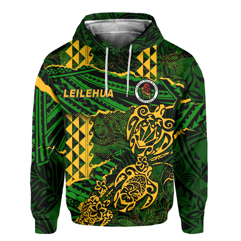 Hawaii Leilehua High School Custom Hoodie Polynesian Turtle Style