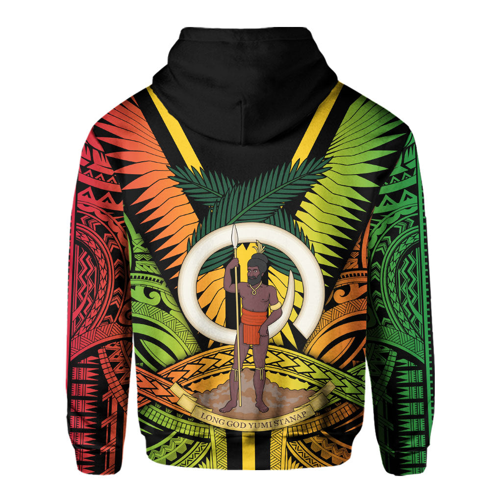 Vanuatu Hoodie Coat Of Arms Reggae Style