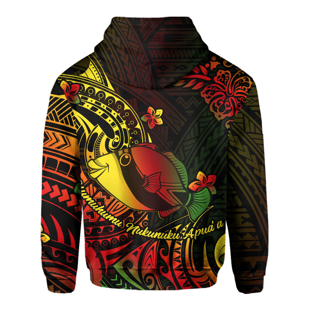 Hawaii Humuhumu Fish Hoodie Reggae Style