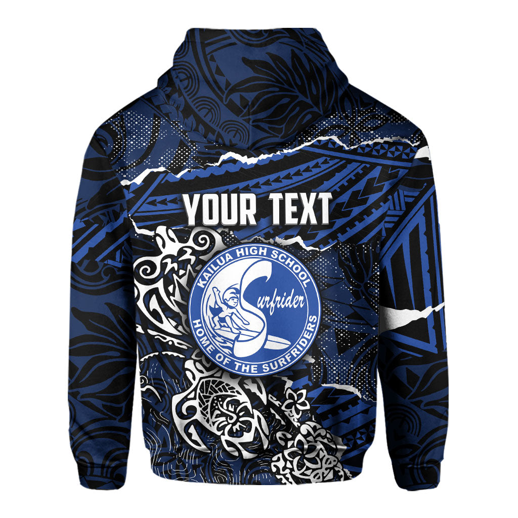 Hawaii Kailua High School Custom Hoodie Polynesian Turtle Style