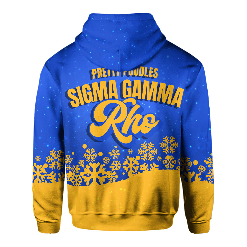 Sorority Hoodie - Sigma Gamma Rho Christmas Girl Hoodie Pretty Poodles Style