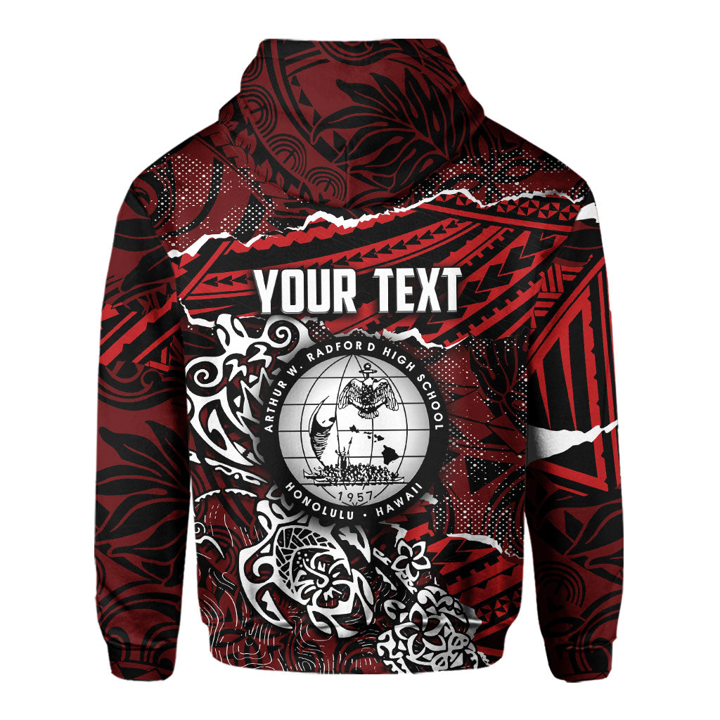 Hawaii Radford High School Custom Hoodie Polynesian Turtle Style