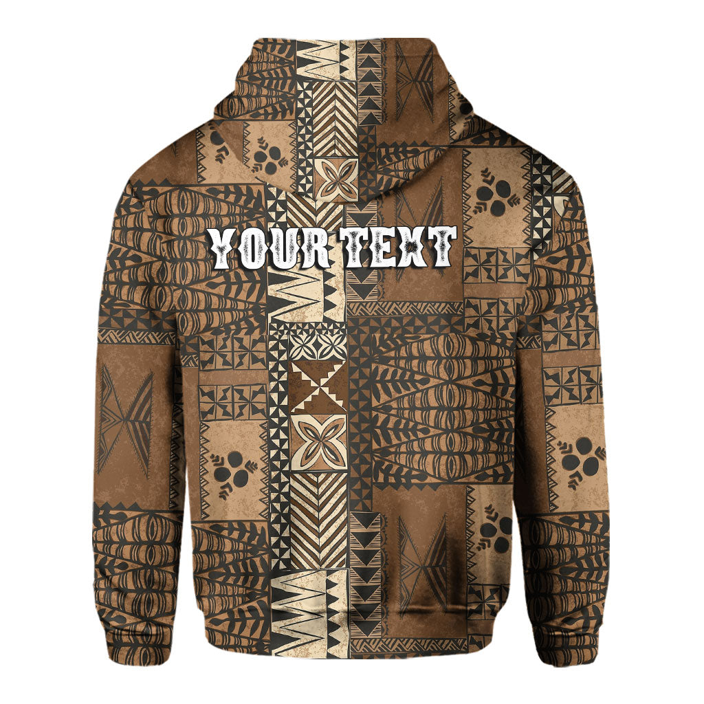 Custom Tonga Hoodie Ngatu Tapa Style