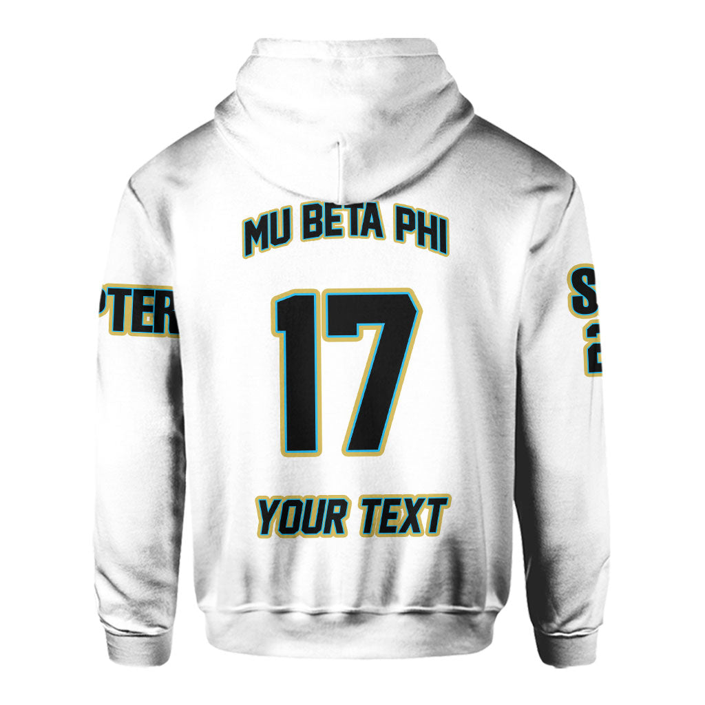 Fraternity Hoodie - Personalized Mu Beta Phi Hoodie Original White Style