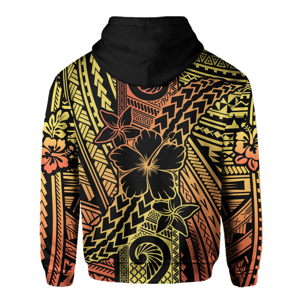 Hawaiian Reggae Hoodie Polynesian Hibiscus Style