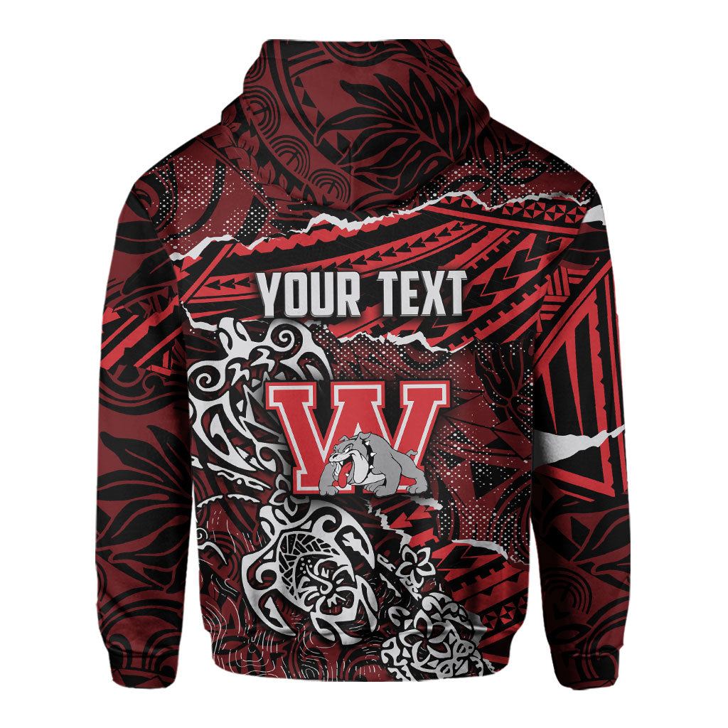 Hawaii Waialua High & Intermediate School Custom Hoodie Polynesian Turtle Style